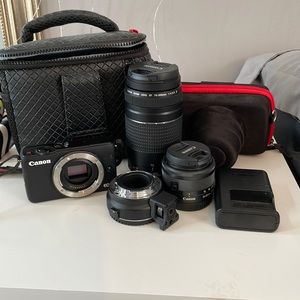 Conan EOS m10 camera and lens